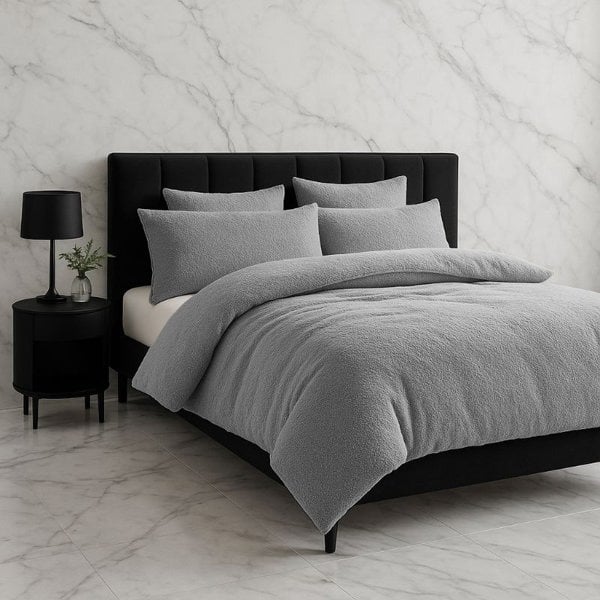 Snug City Teddy Bear Fleece Duvet Cover & Pillow Case Set