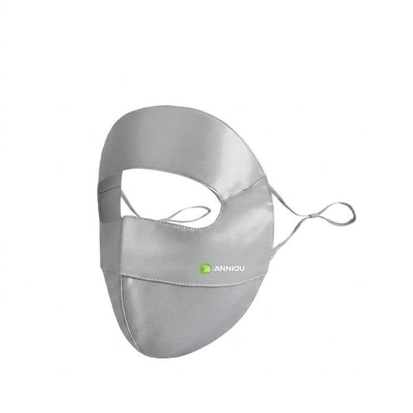 Anniou 100% Mulberry Silk Sunscreen Face Mask - Silver