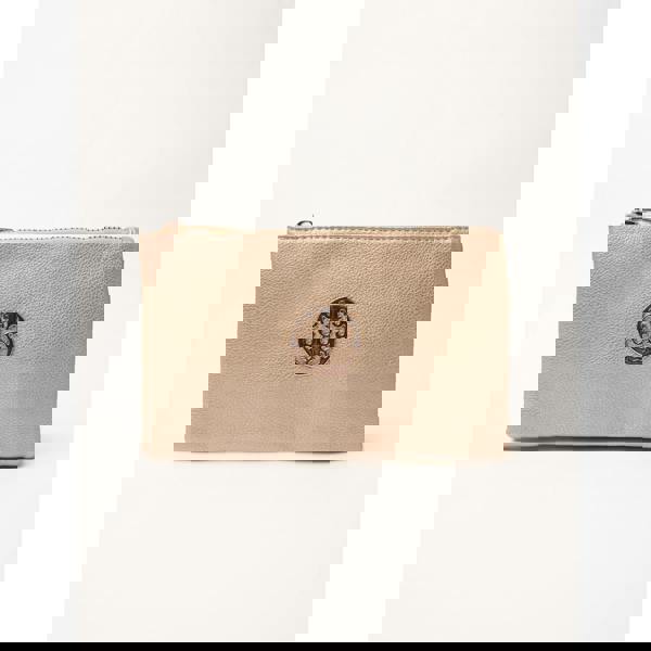 Blue Vanilla Detailed Zip Up Purse With Detachable Strap