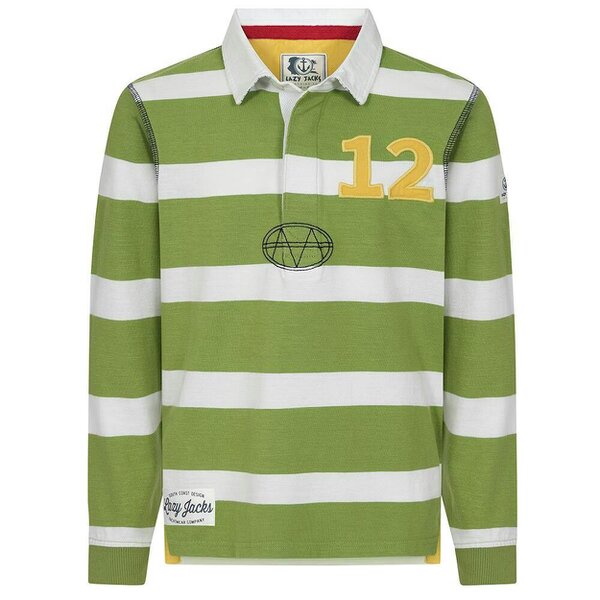 Lazy Jacks LJ78C - Long Sleeve Rugby Top - Lime - Green