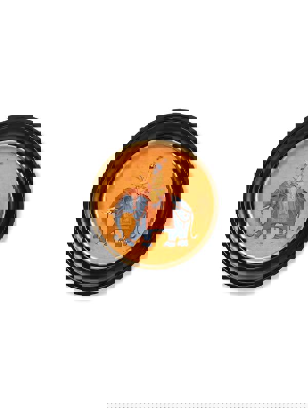 Exceptional Art Royal Saffron Mughals - Oxford round frame