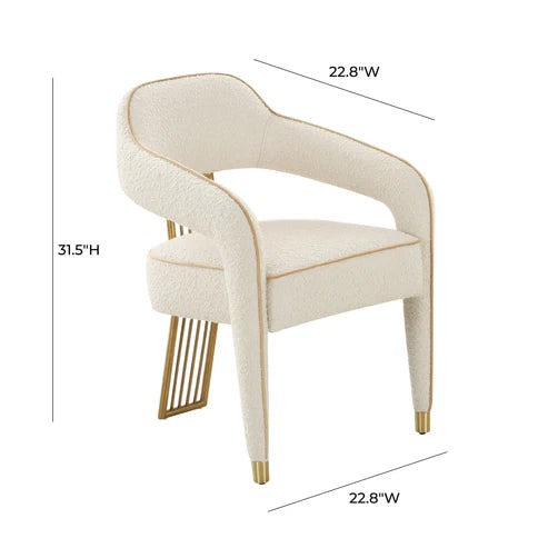 Furniture Edit Corralis Cream Boucle Dining Chair