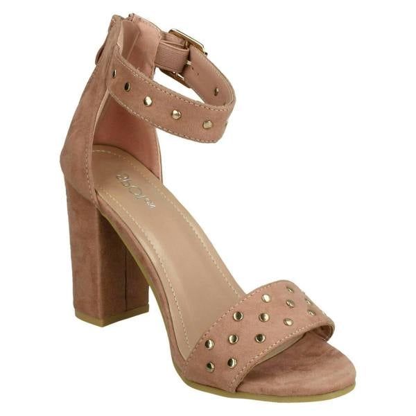Spot On Ladies Spot On Mid Chunky Heel Sandals