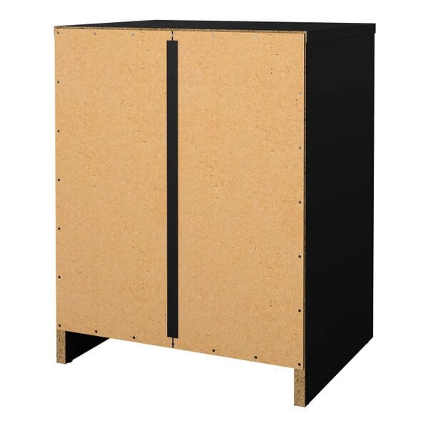 Wyld Haus Tainan Black Bedside Table 1 Drawer 1 Shelf