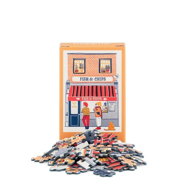 Happily Puzzles Fish & Chips - 99 Piece Mini Jigsaw Puzzle