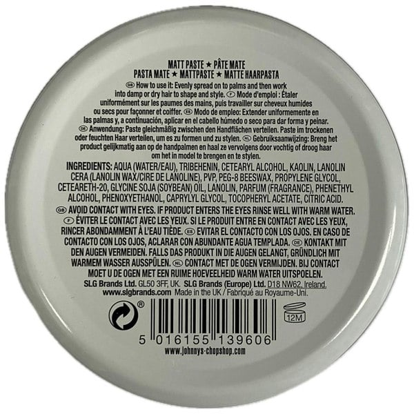 Johnny's Chop Shop N'1 Matt Paste 75g