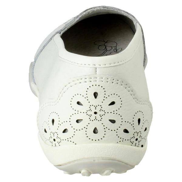 Down to Earth Ladies Down To Earth Flower Punch Details Casual Shoes F80576