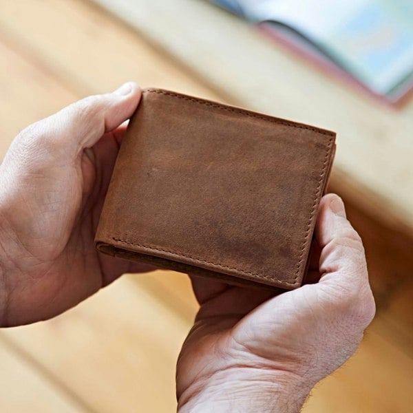 Paper High Buffalo Leather Billfold Wallet