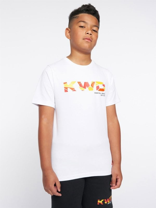 Kings Will Dream Fracture T-Shirt - Optic White / Orange