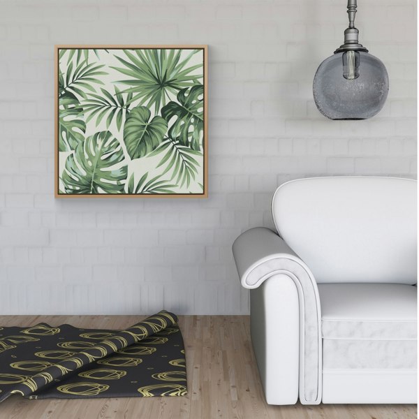 Warren Reed Exotic Palm Leaves Framed Canvas