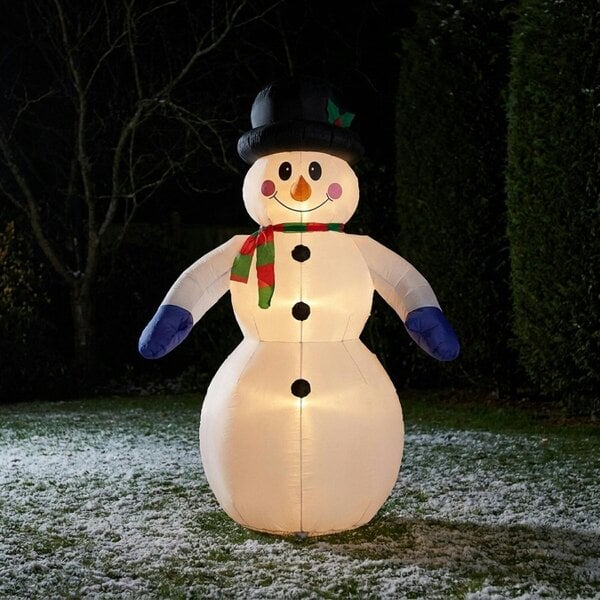 Garden Greatness Light Up Self-Inflating Snowman Decoration