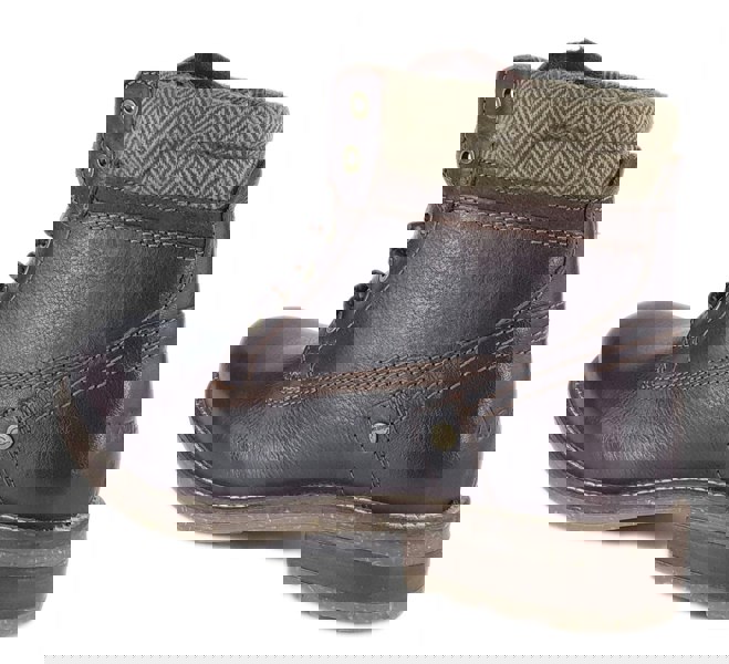 Wrangler Hill Tweed Lace Leather Combat Mens Boots