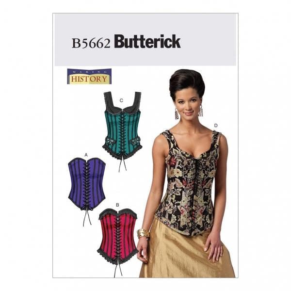Butterick Sewing Pattern 5662, Corsets for Women, 6-8-10-12-14 - Advanced