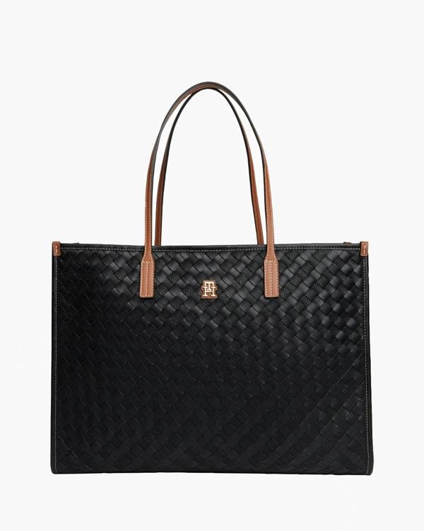 Tommy Hilfiger TH City Womens Tote Bag - Black Mix