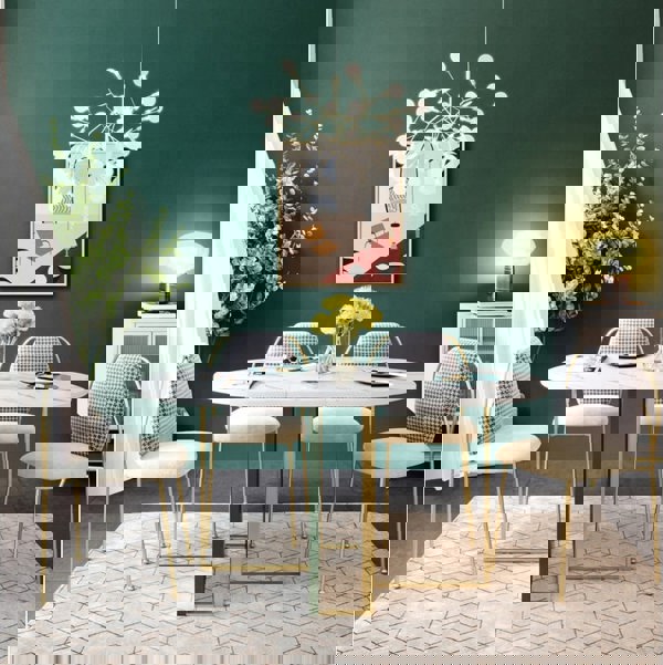 COSCO Modern Folding Dining Table, Green & Grey-Weilai-Weilai Concept