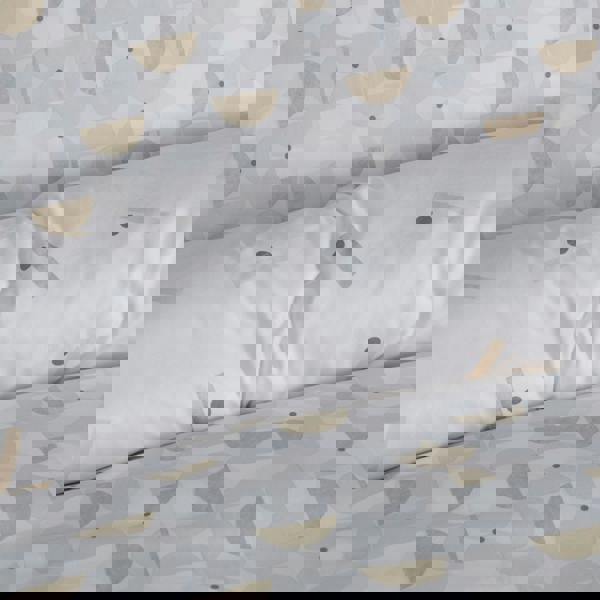 Smart Living Printed Reversible Circle Geo Duvet Cover With Pillowcases - Ochre