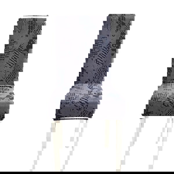 Anyseat Chair Cover Dark Grey Bear Design with Anti-Dirt and Elastic Material for Dining Room Kitchen Wedding Hotel Banquet Restaurant