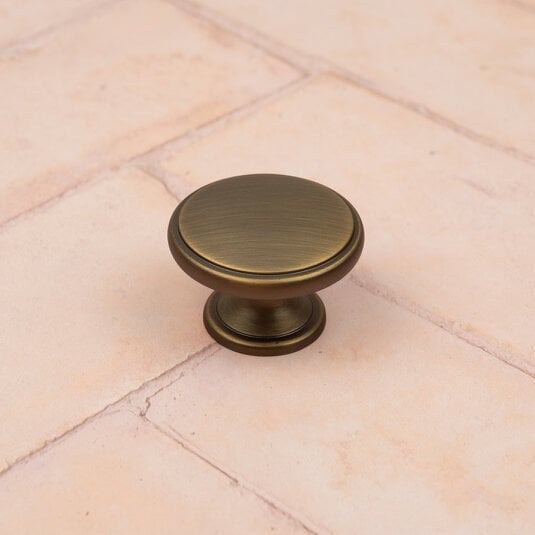 Handle & Home Dark Antique Brass Cabinet Knobs & Coordinating Cup Handle