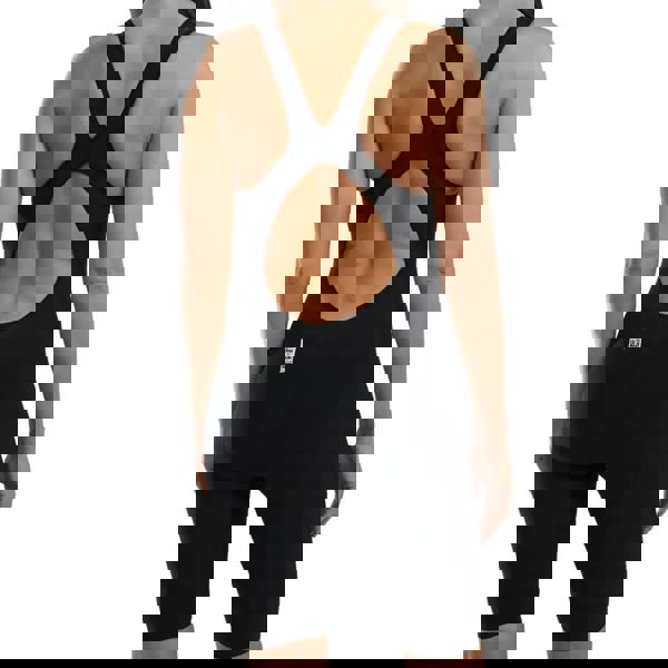 TYR Venzo Open Back Kneeskin in onyx black with higher body cutouts