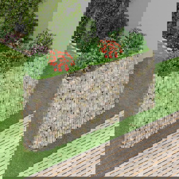 Berkfield Gabion Raised Bed Galvanised Iron 260x50x100 cm