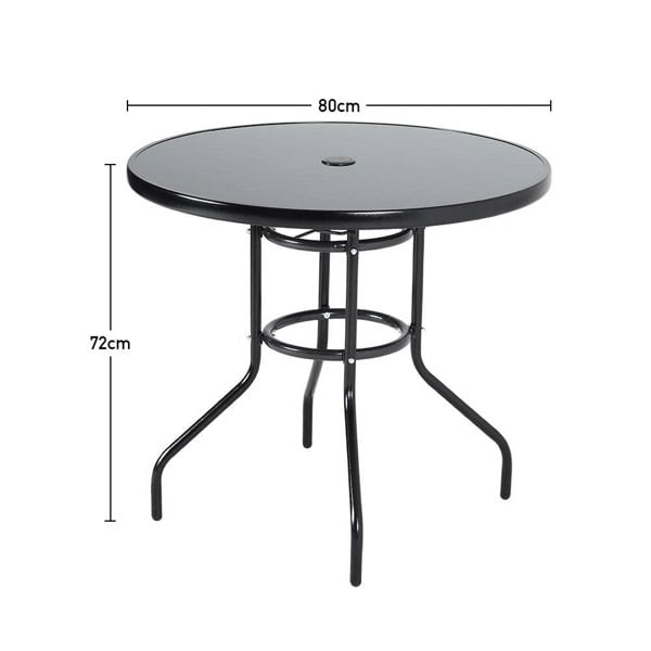 Patio Table Garden Coffee Table Dining Table with Umbrella Stand Hole Garden Dining Table Living and Home