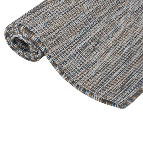 Berkfield Outdoor Flatweave Rug 80x250 cm Brown and Blue
