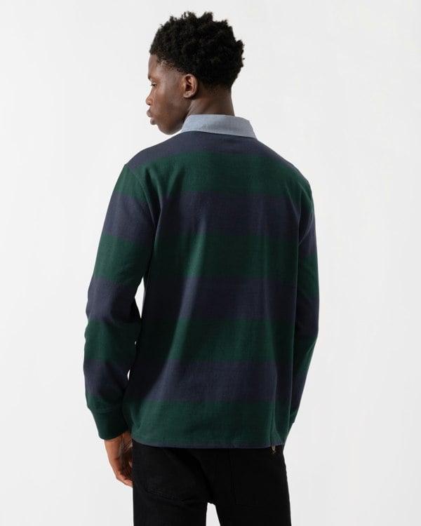 GANT Mens Regular Fit Chambray Stripe Heavy Rugger - 374 Tartan Green