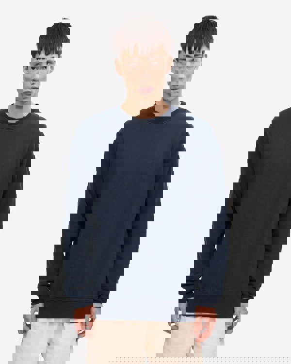 Colorful Standard Mens Classic Organic Crew Neck Sweatshirt - Navy Blue