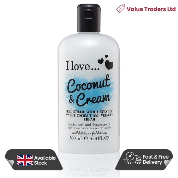 I LOVE Originals Coconut & Cream Bath & Shower Crème, 500ml