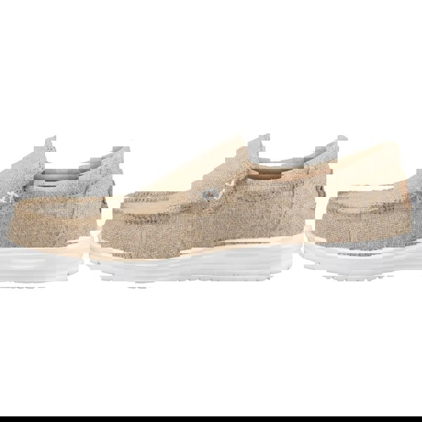 HEYDUDE Mikka Jute Linen Men's Irish Cream Moccasins Shoes