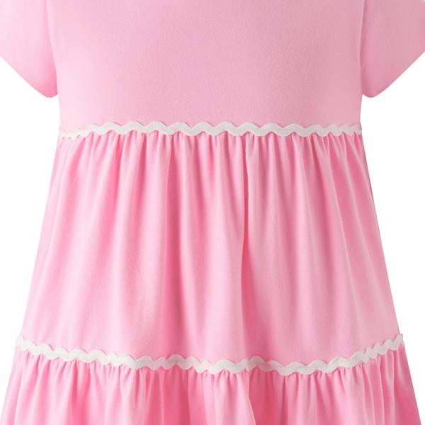 Rachel Riley Pink Ric Rac Jersey Dress