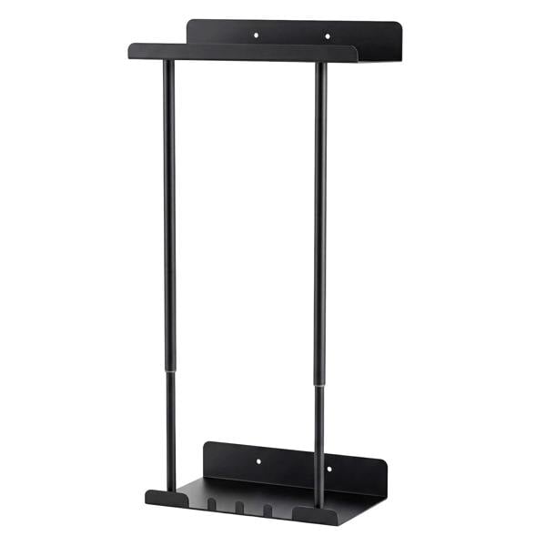 Levede Towel Rack Adjustable No Drilling Towel Holder Storage Wall Mounted Black