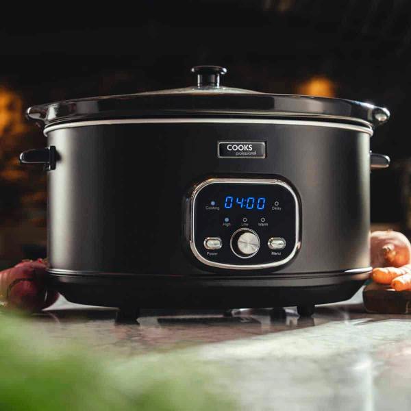 Cooks Professional 6.5L Digital Slow Cooker | Black