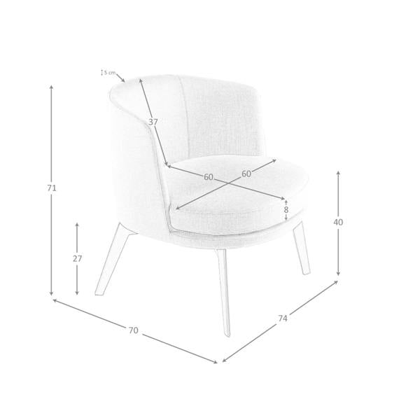 Angel Cerdá Cream Fabric Armchair 5108