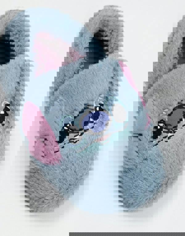 Lilo & Stitch Girls Blue Character Face Slip On Loafer Slippers