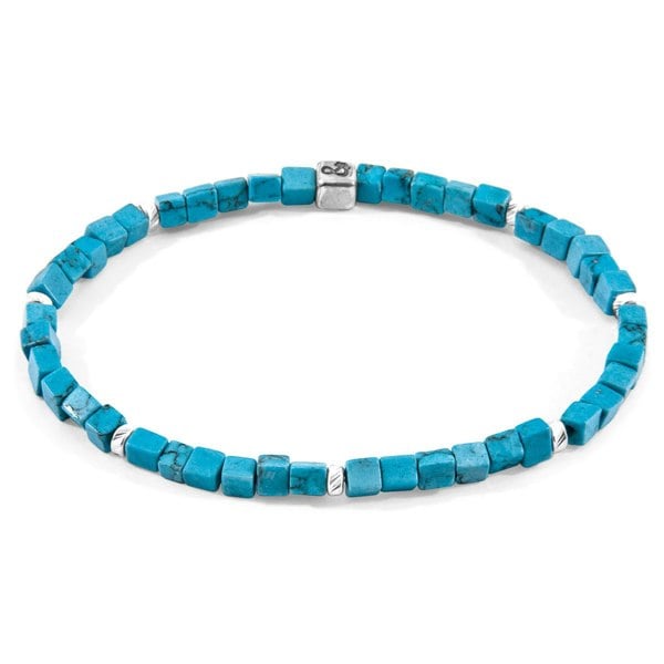 Anchor & Crew Blue Turquoise Tekapo Silver and Stone Bracelet