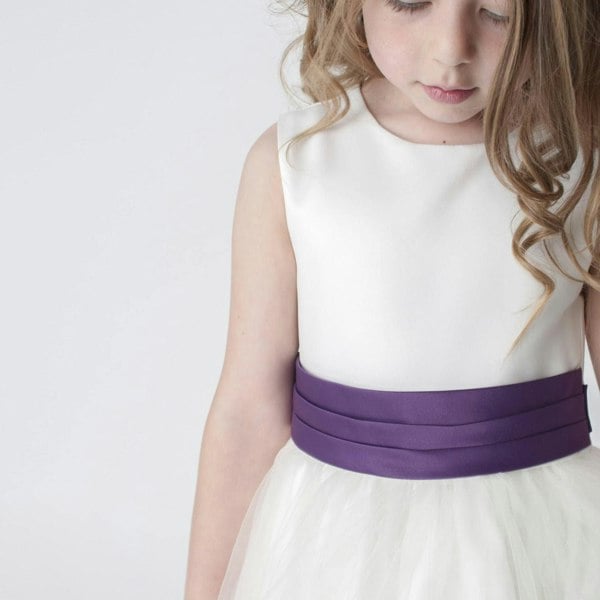 girl in ivory party occasion dress