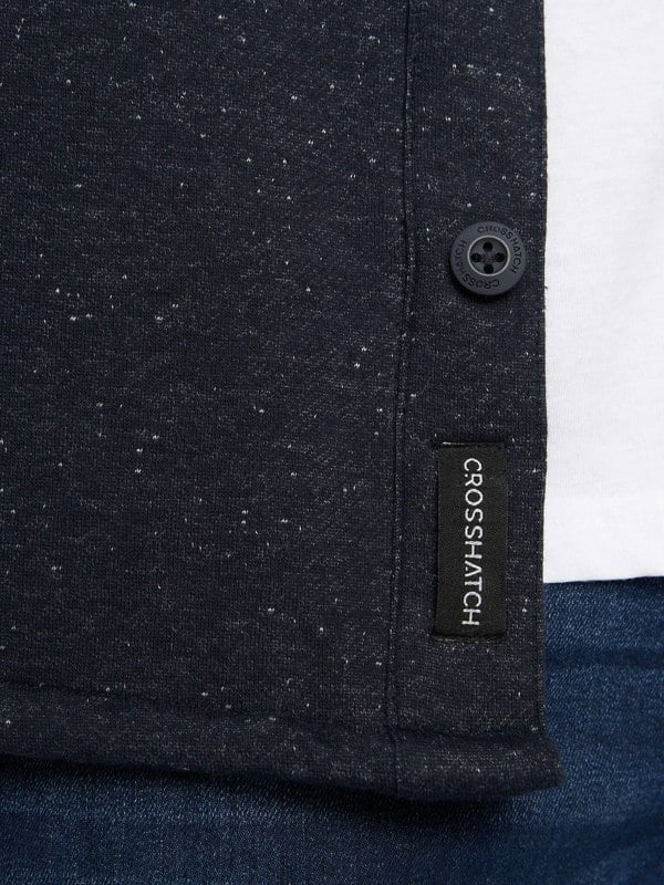 Crosshatch Dakari Fleece Overshirt Navy