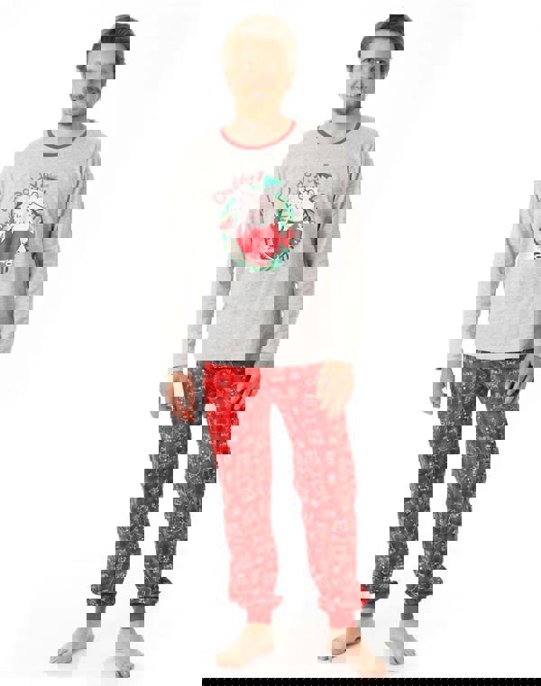 Peppa Pig Mens Red Daddy Pig Long Sleeve Long Leg Pyjama Set