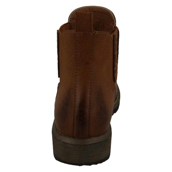 Spot On Ladies Spot On Chunky Low Heel Ankle Boots F51020