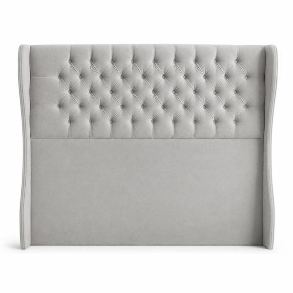 Great British Beds Mulberry Headboard - Silver Plush