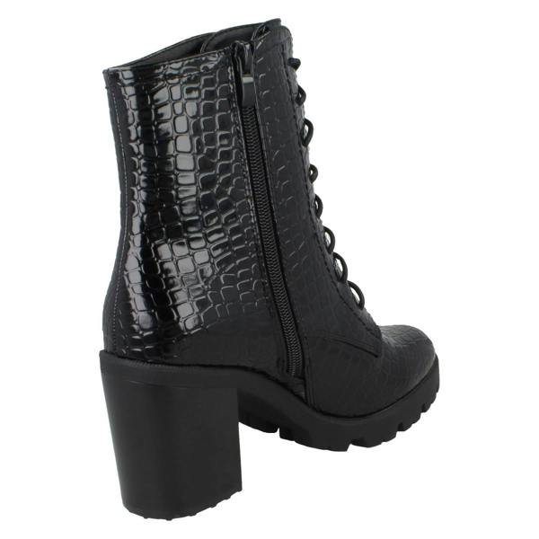 Spot On Ladies Spot On Lace Up Ankle Boot F51013