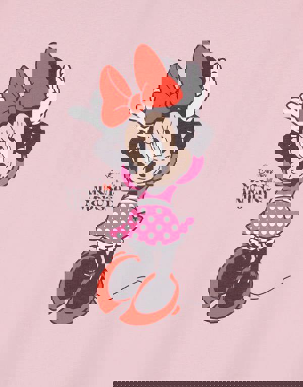 Disney Girls Pink Minnie Mouse Pose Short Sleeved T-Shirt