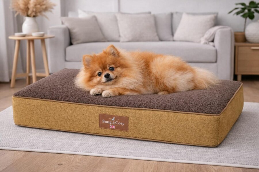 Snug and Cosy Pets Heritage Tweed Orthopaedic Pet Lounger - Comfort & Support