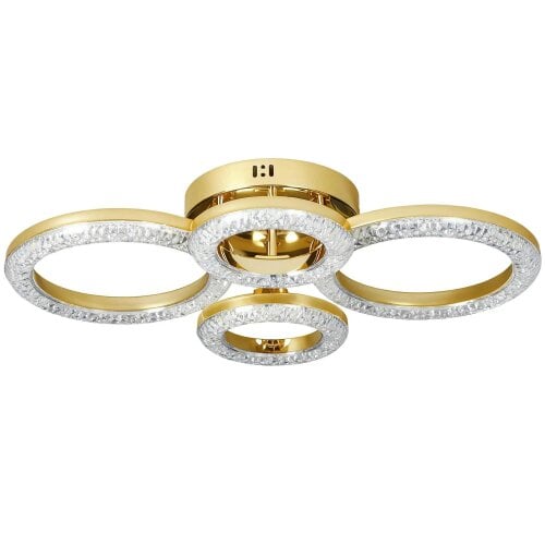 Bobobiy LED Ceiling Light, 40W 4350lm Flush Mount Ceiling Light with 3500K/4500K/6000K Colour Temperatures, 4, Gold