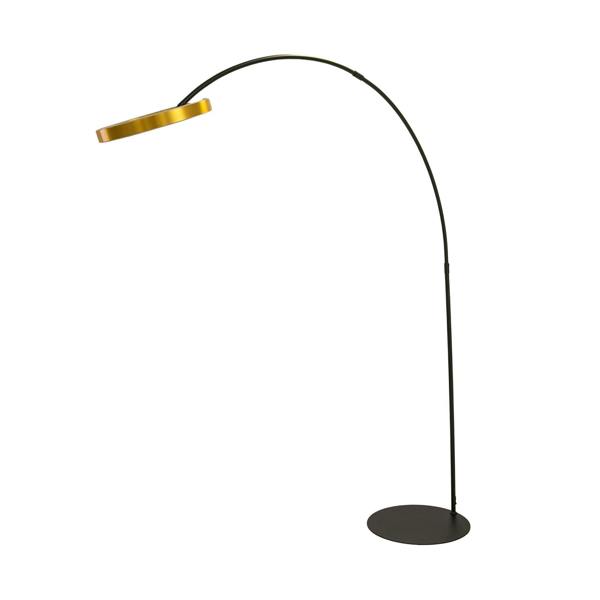 Angel Cerdá Floor lamp in polished gold steel and black steel 8097