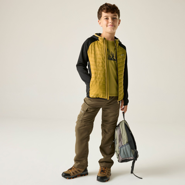 Regatta Kids Andreson Hybrid Padded Jacket - Black/Wood Brown
