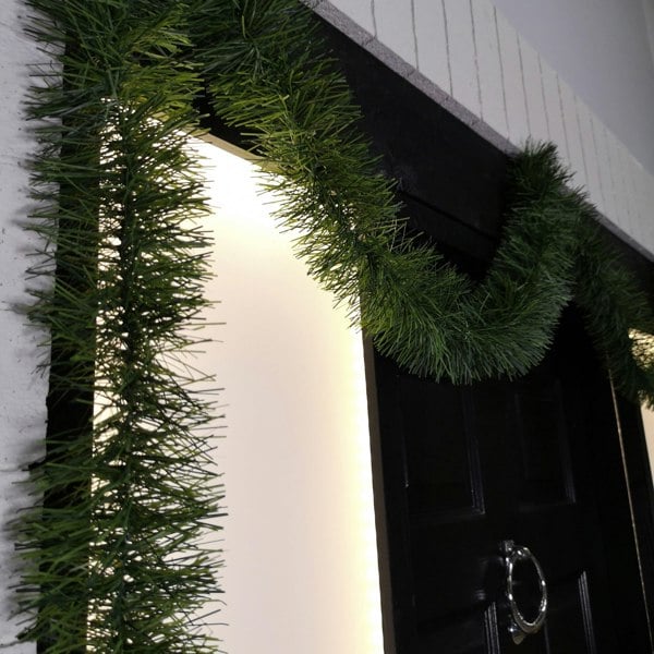 Samuel Alexander 6m (20ft) x 10cm Fine Cut Green Christmas Garland Tree Decoration