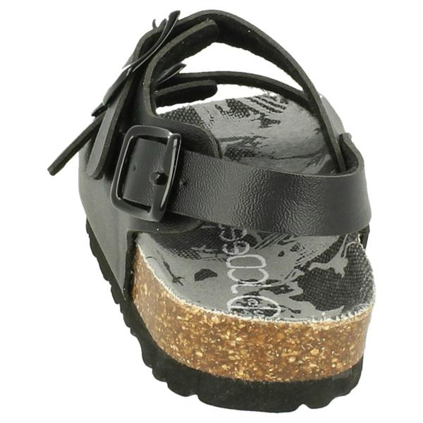 JC Dees Boys JCDees Flat Footbed 2 Buckle Strap Mule Sandal
