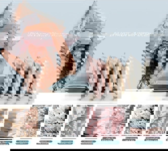 Anyhouz Pillowcase 50x75cm Pink Natural Mulberry Silk For Comfortable And Relaxing Home Bed